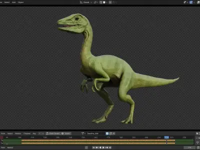 Compsognathus - Compy dinosaurs Low-poly 3D model