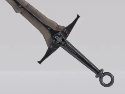 Dragon Bon Sword from Skyrim Low-poly 3D model