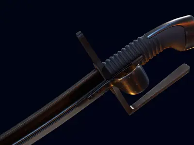 Black saber 3D model