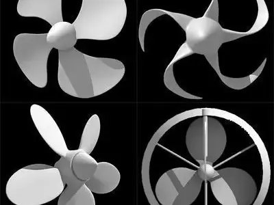 4 Simple Propellers 3D model