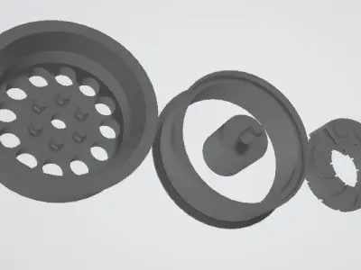 MTX Off-Road Wheel with Tires and Disc Brakes 3D print model