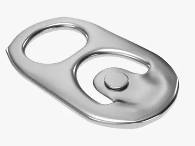 Metal Soda Can Tab 3D model