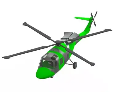 Agusta Westland Lynx helicopter 3D model