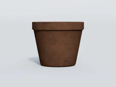 pot 01 Low-poly 3D model