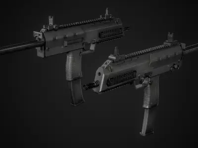 MP7 FPS Animation Low-poly 3D model