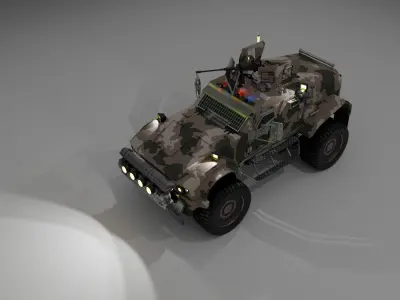 M-ATV - Army car - Car Truck Free 3D model