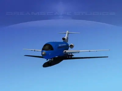 Boeing 727-100 Braniff Intl 2 3D model