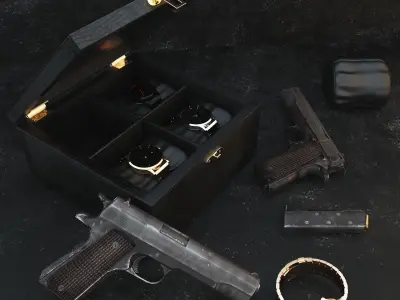 MVMT Colt-M1911 Low-poly 3D model