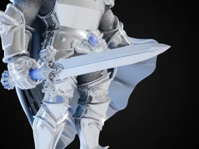 Stylized Sword - Ceremonial Royal Kings Sigil - Game Ready 3D model