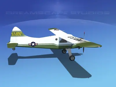 Dehaviland DH-2 Beaver US Army 2 3D model