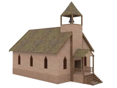 Church Low-poly 3D model