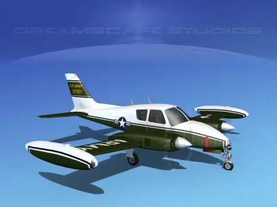 Cessna U-3B Blue Canoe V06 3D model