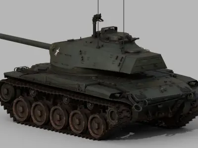 M41 Light Tank Low-poly 3D model