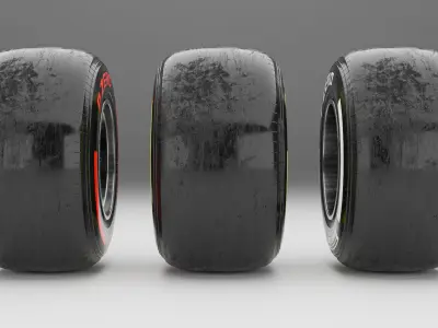 F1 Tire 3D Model 3D model