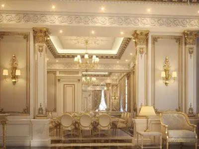 Luxury Living &amp; Dining 3D model