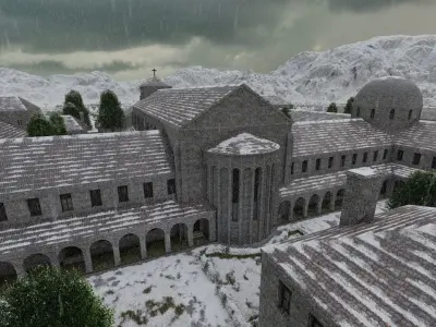 Historical church-Ancient church-Temple 3D model