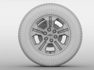 Chevrolet Silverado LT Z71 wheel 2017 3D model