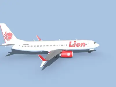 Boeing 737-800 Max Lion Air 3D model