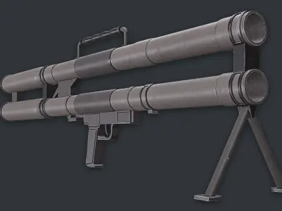 Rocket Launcher Game Ready 12 Low-poly 3D model