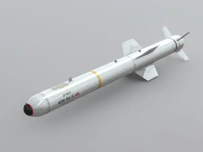 AGM-84E-SLAM missile Low-poly 3D model