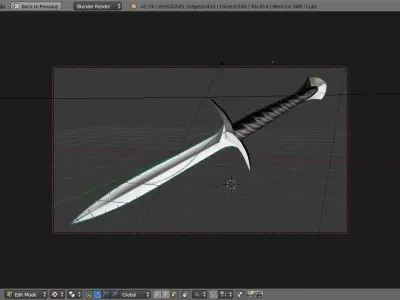 Bilbo baggins sword Stinger 3D model