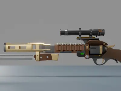 Gun fantasy 3D model