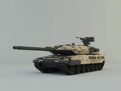  Leopard 2A6 military tank 3D model