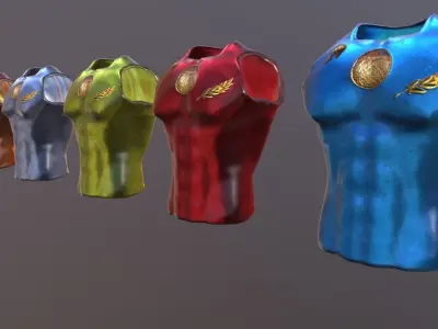 Spartan Chestplate - Game Asset Low-poly 3D model