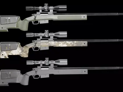 M40 A5 Sniper Rifle PBR  Low-poly 3D model