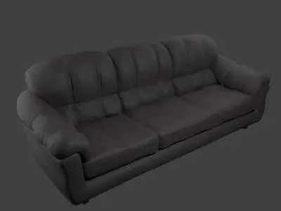 Couch with  Leather Variation Free low-poly 3D model