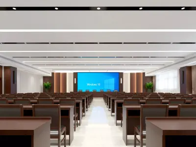 Office Interior with Conference Room 3D model