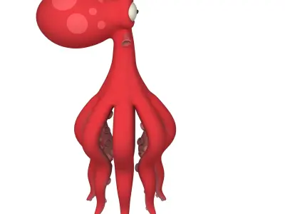 Octopus Cartoon 02 3D model