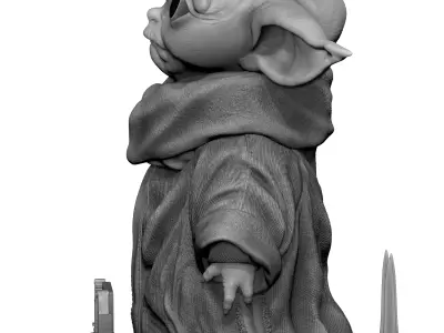 STAR WARS Grogu Portrait Bust 3D print model