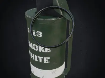 Smoke grenade Free low-poly 3D model
