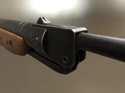 Airgun Haenel Model III-56 Knicker Low-poly 3D model