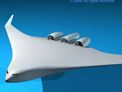 BWB bwb supersonic jet 3D model