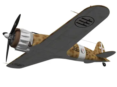 macchi mc200 saetta 3D model