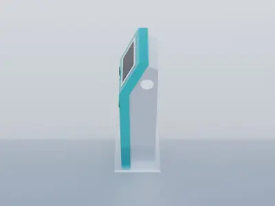 Indoor Self-Service Payment Kiosk with Touch Screen Free 3D model