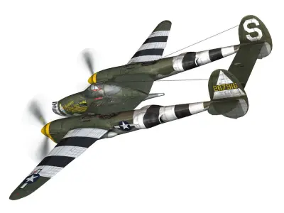 Lockheed P-38 Lightning - California Cutie 3D model
