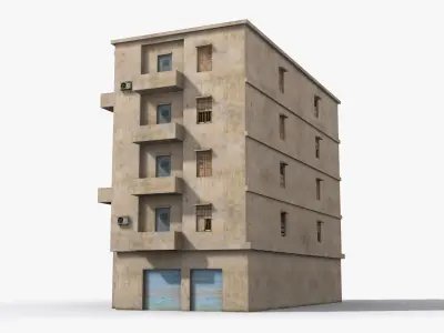 Arab Middle East Building x13 Low-poly 3D model