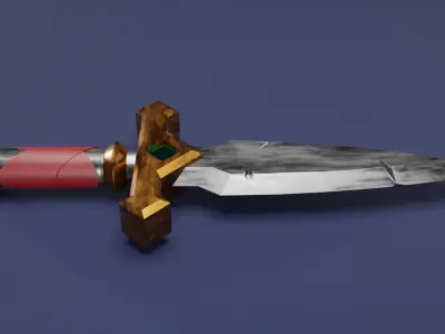 Battel dagger 3D model 3D model