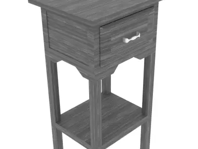 Black wood nightstand Free 3D model