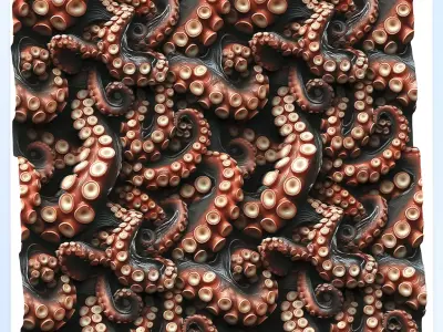  Octopus Seamless Texture Texture