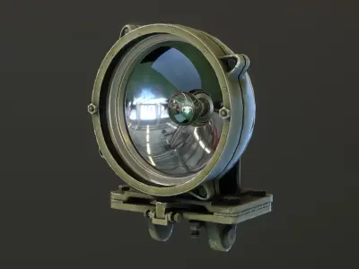 Tank Searchlight L-2G Low-poly 3D model