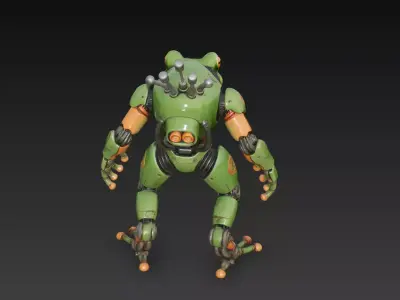 Cyber Frog Mk-II - Tactical Amphibian Mecha 3D Model 3D print model