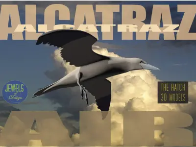 Low  Poly Alcatraz model Low-poly 3D model