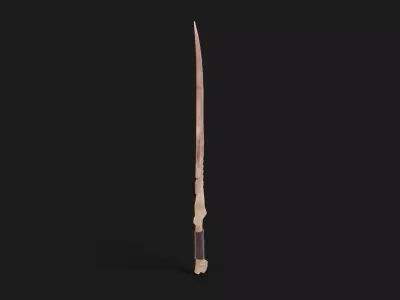 Ancient Fantasy Bone Sword v2 Low-poly 3D model