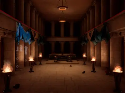 Temple of Athena Low-poly 3D model