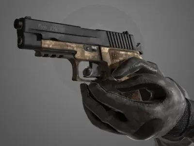 Sig Sauer P250 - Gamepoly Free low-poly 3D model