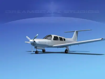 Piper PA-28R-201 Arrow III Bare Metal 3D model